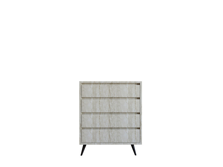 Suvera" wooden chest of drawers - 70 x 40 x 86 cm - Travertine