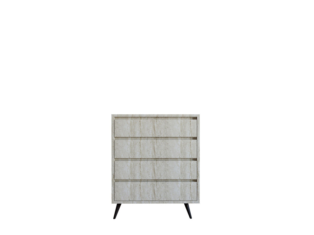 Suvera" wooden chest of drawers - 70 x 40 x 86 cm - Travertine