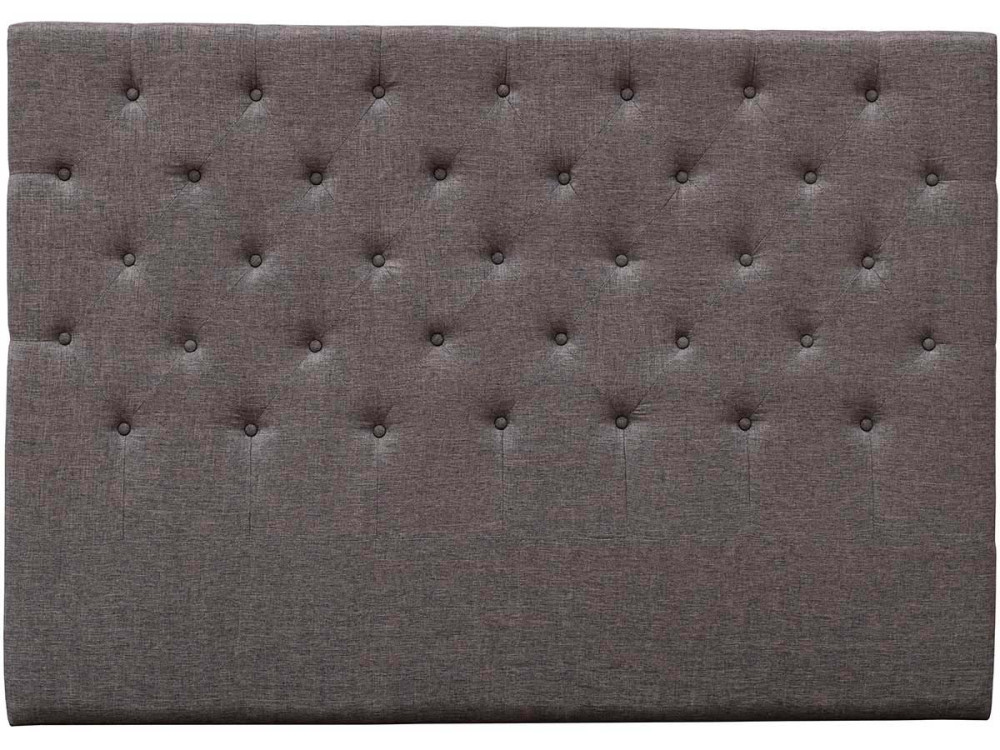 Padded 160cm "Deco" headboard made of fabric - Taupe