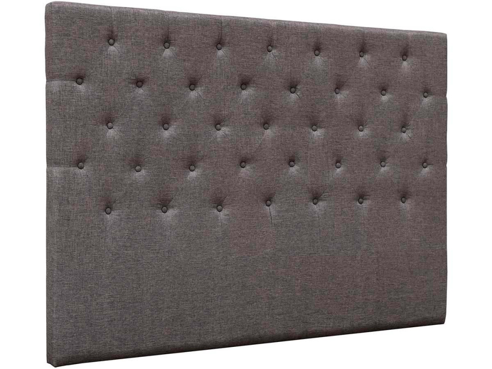 Padded 160cm "Deco" headboard made of fabric - Taupe