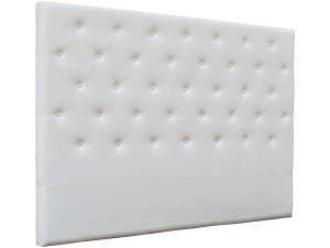 Padded headboard - For 140 cm DECO bed - Made of PVC -WHITE 2