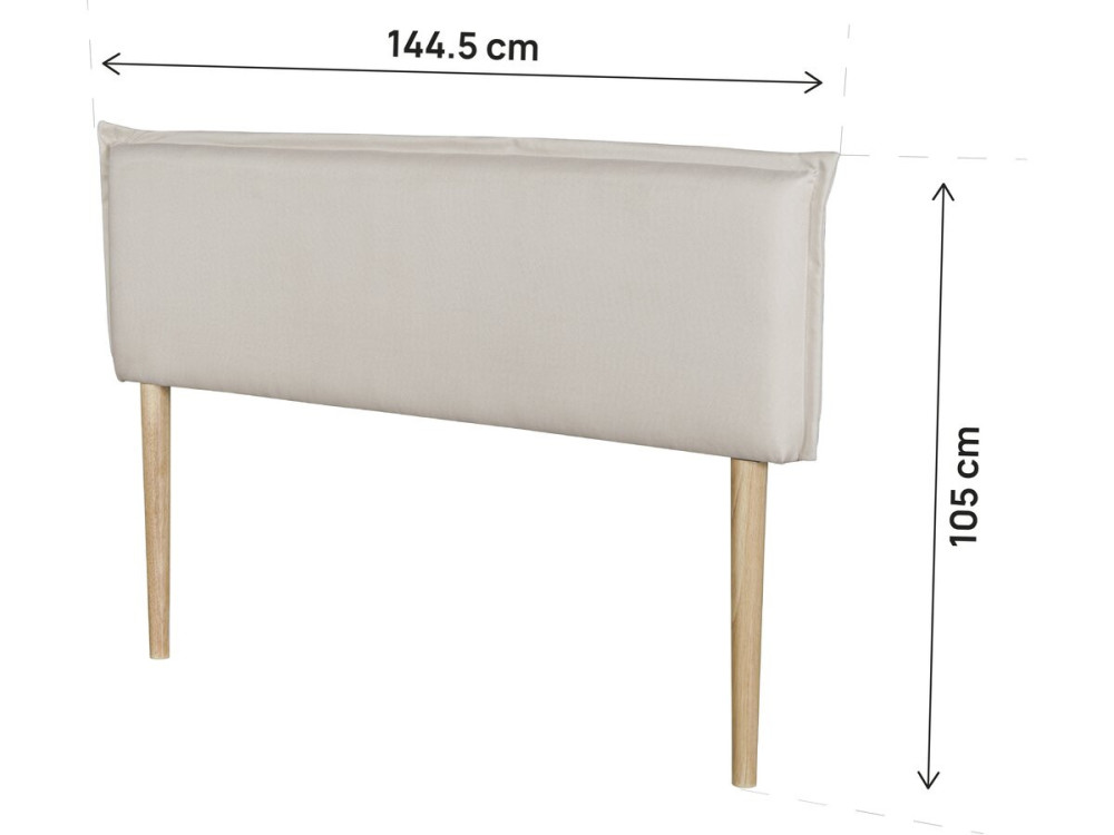 Jessica" headboard in linen - 140 cm - Beige