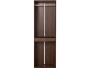 Opéra" wardrobe with hanging space - 60 x 45 x 180 cm - Brown