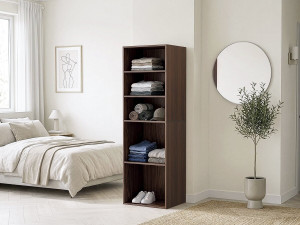Opéra" wardrobe with 5 shelves - 60 x 45 x 180 cm - Brown 2