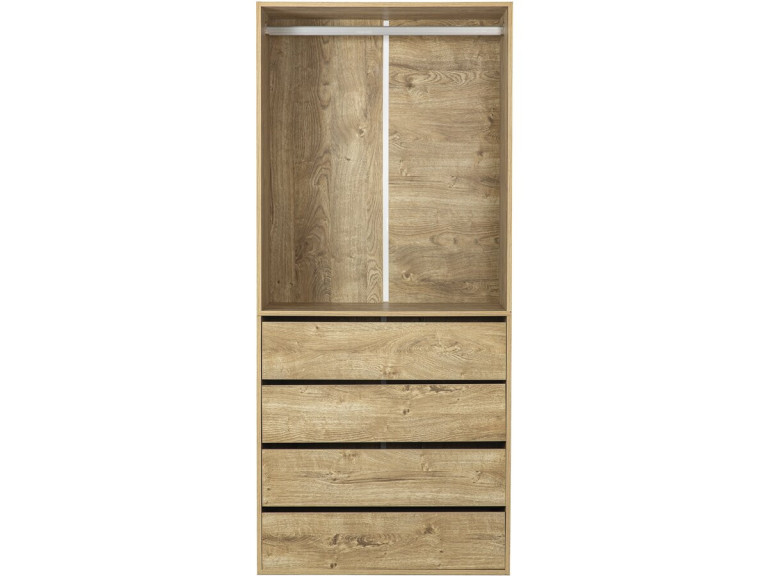Opéra" wardrobe with 4 drawers and 1 hanging space - 80 x 45 x 180 cm - Beige