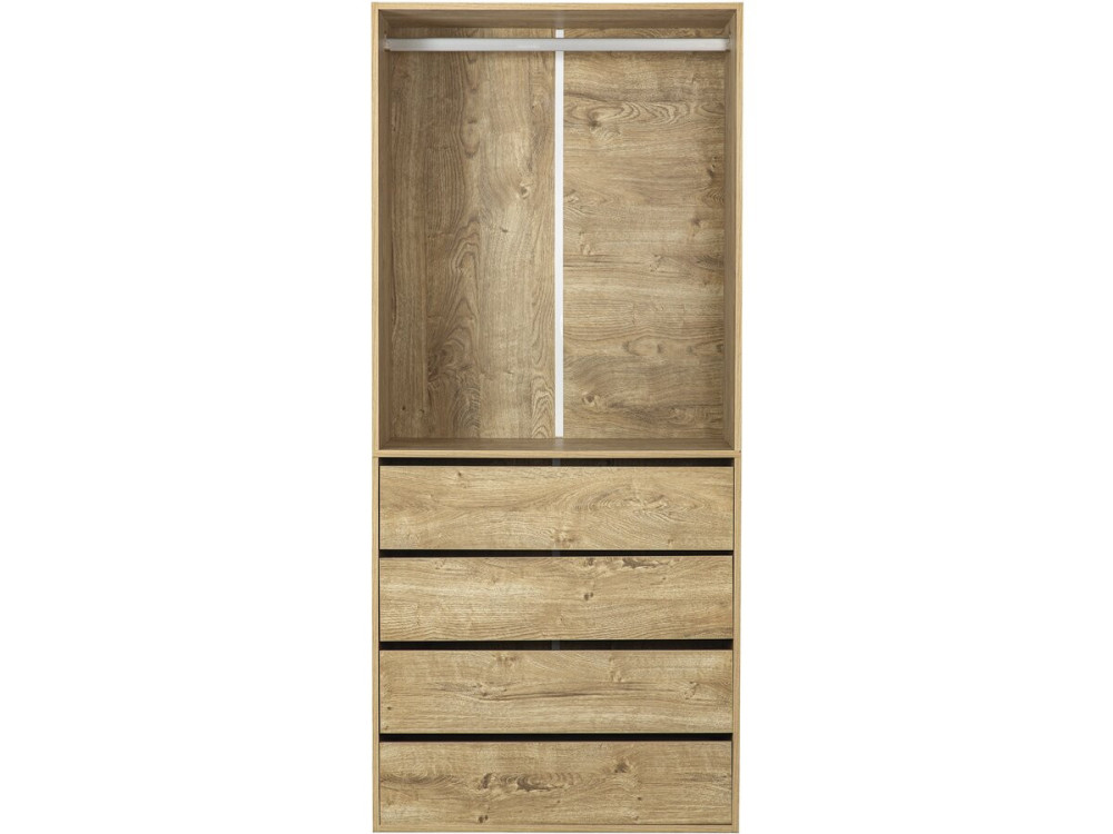 Opéra" wardrobe with 4 drawers and 1 hanging space - 80 x 45 x 180 cm - Beige