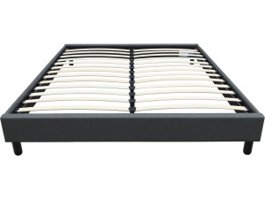 Andy fabric box spring - 140 x 190cm - Anthracite gray