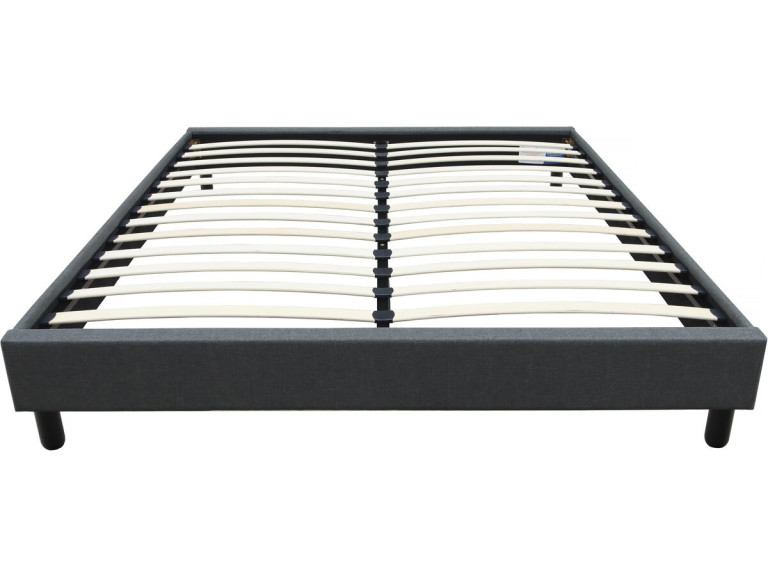 Andy fabric box spring - 140 x 190cm - Anthracite gray