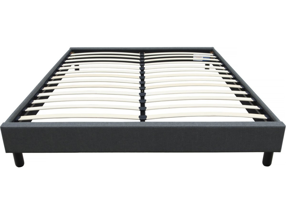 Andy fabric box spring - 140 x 190cm - Anthracite gray