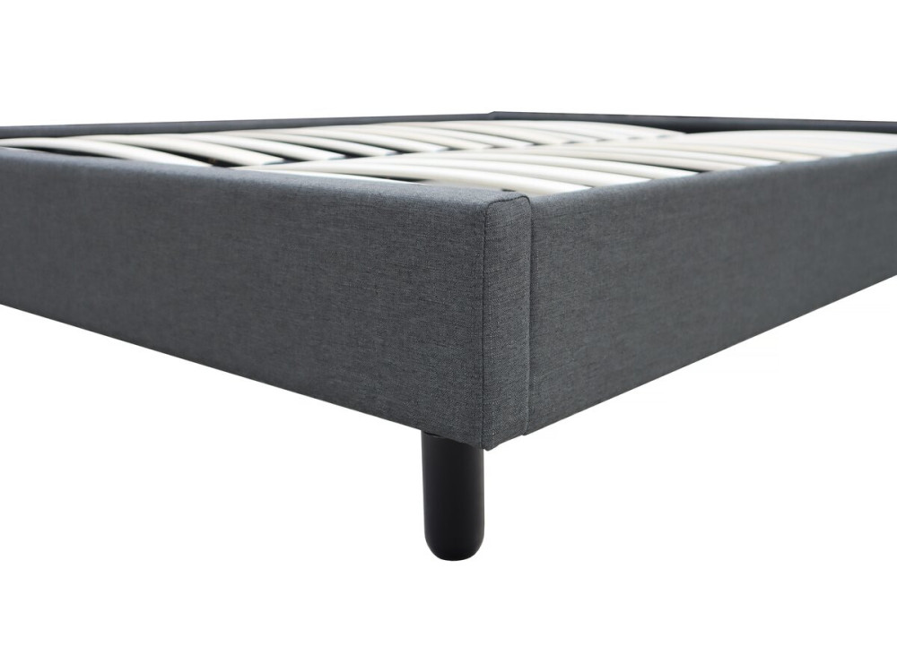 Andy fabric box spring - 140 x 190cm - Anthracite gray
