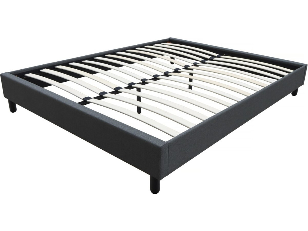 Andy fabric box spring - 160 x 200 cm - Anthracite gray