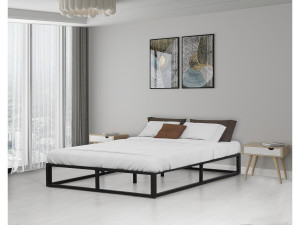 Metal bed frame 160 x 200 cm - Black 2