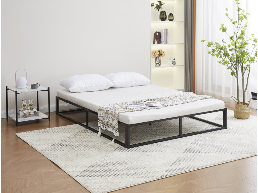 Metal bed frame 160 x 200 cm - Black