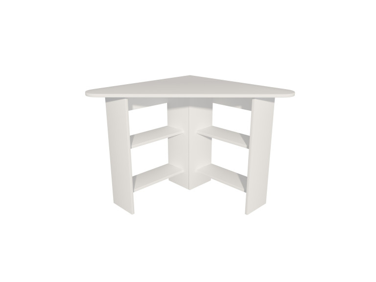 Corner" wooden desk - 80 x 80 x 73 cm - White