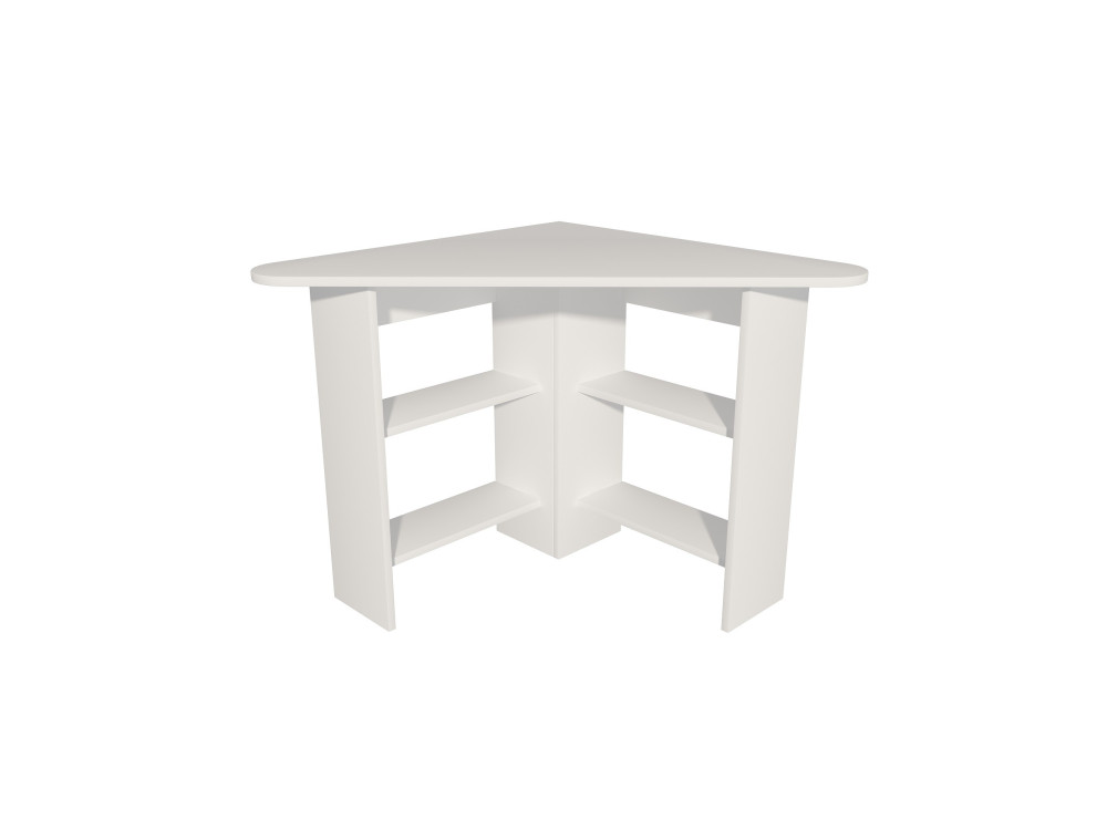 Corner" wooden desk - 80 x 80 x 73 cm - White