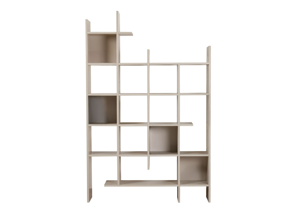 Manco" wooden bookcase 122 x 25.5 x 188 cm - Sandstone