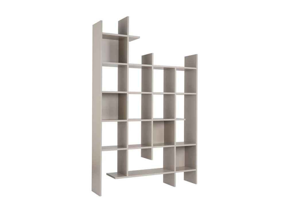 Manco" wooden bookcase 122 x 25.5 x 188 cm - Sandstone