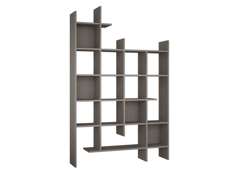 Manco" wooden bookcase 122 x 25.5 x 188 cm - Light Mocha