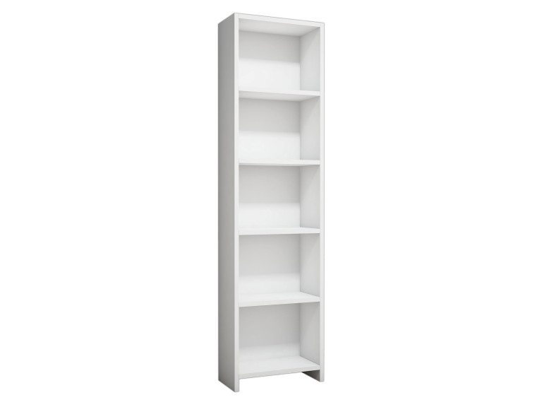 Barkin" wooden bookcase - 40 x 19 x 150 cm - White