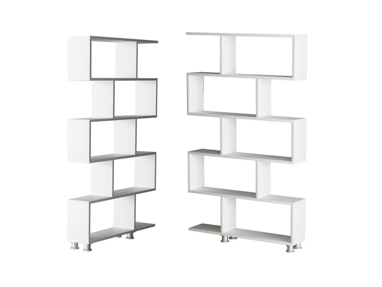 Nilüfer" wooden bookcase - 90 x 20 x 156 cm - White