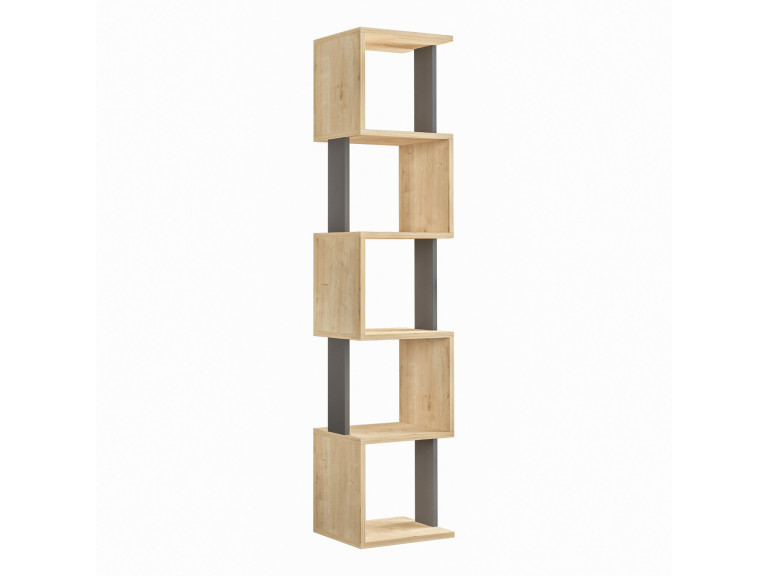 Piri" wooden bookcase - 35 x 30 x 161 cm - Sonoma OakAnthracite