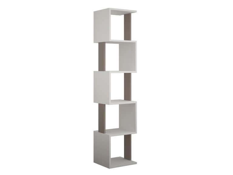 Piri" wooden bookcase - 35 x 30 x 161 cm - Light MochaWhite