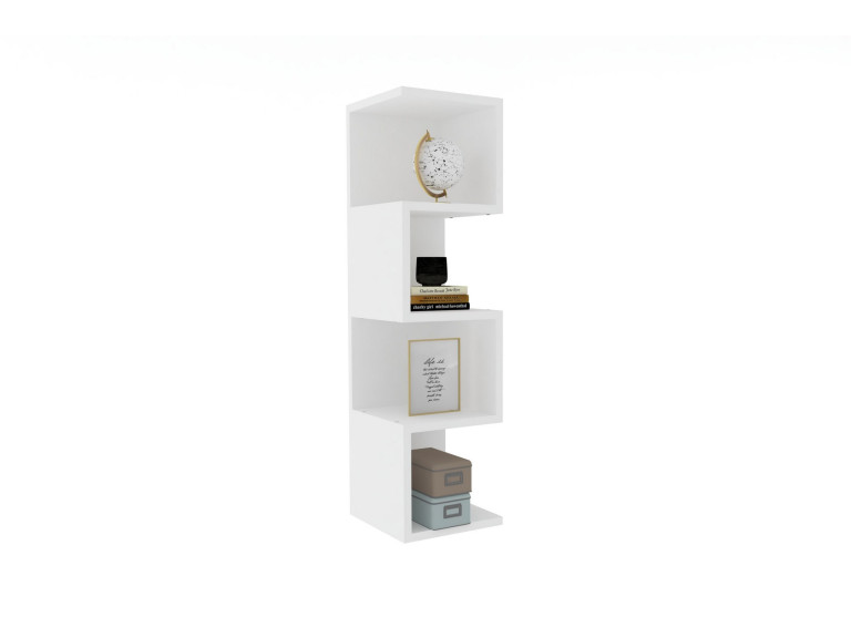 Alin" wooden bookcase - 27 x 25 x 95 cm - White