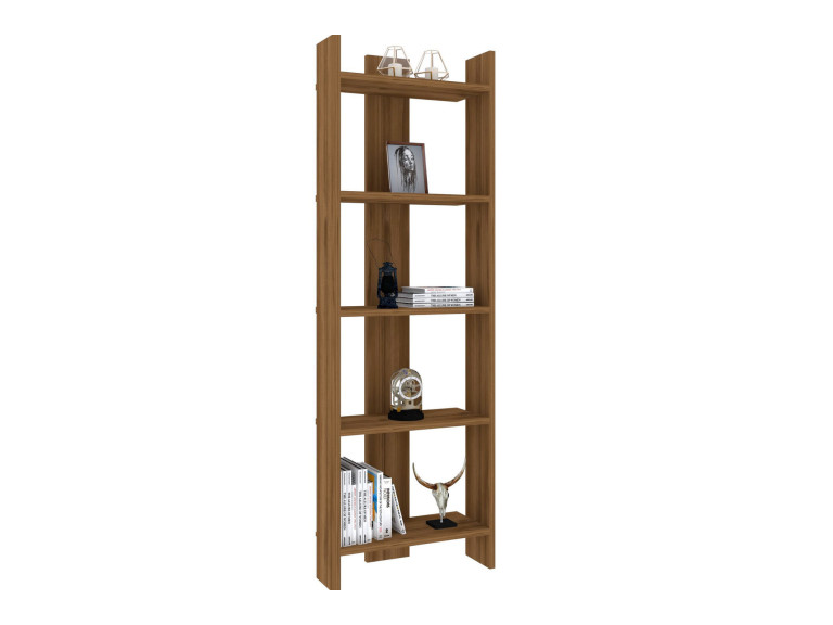 Virba" wooden bookcase - 52 x 22 x 149 cm - Walnut