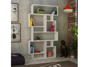 Karmato" wooden bookcase 96 x 25.5 x 168.5 cm - White 2