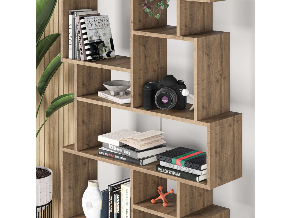 Wooden bookcase "Karmato" 96 x 25.5 x 168.5 cm - Hitit