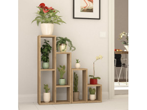 Sule" wooden bookcase - 42 x 20 x 89 cm - Oak 2