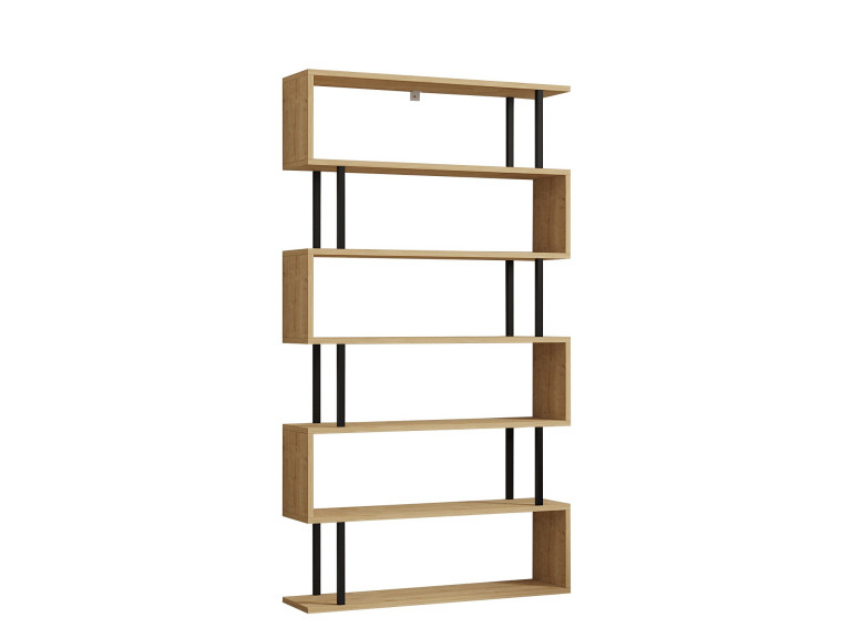 Hector" wooden bookcase - 90 x 22 x 162 cm - Saphir