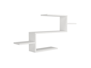 Twist" wooden bookcase - 104 x 14 x 49 cm - White