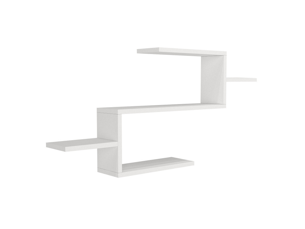 Twist" wooden bookcase - 104 x 14 x 49 cm - White