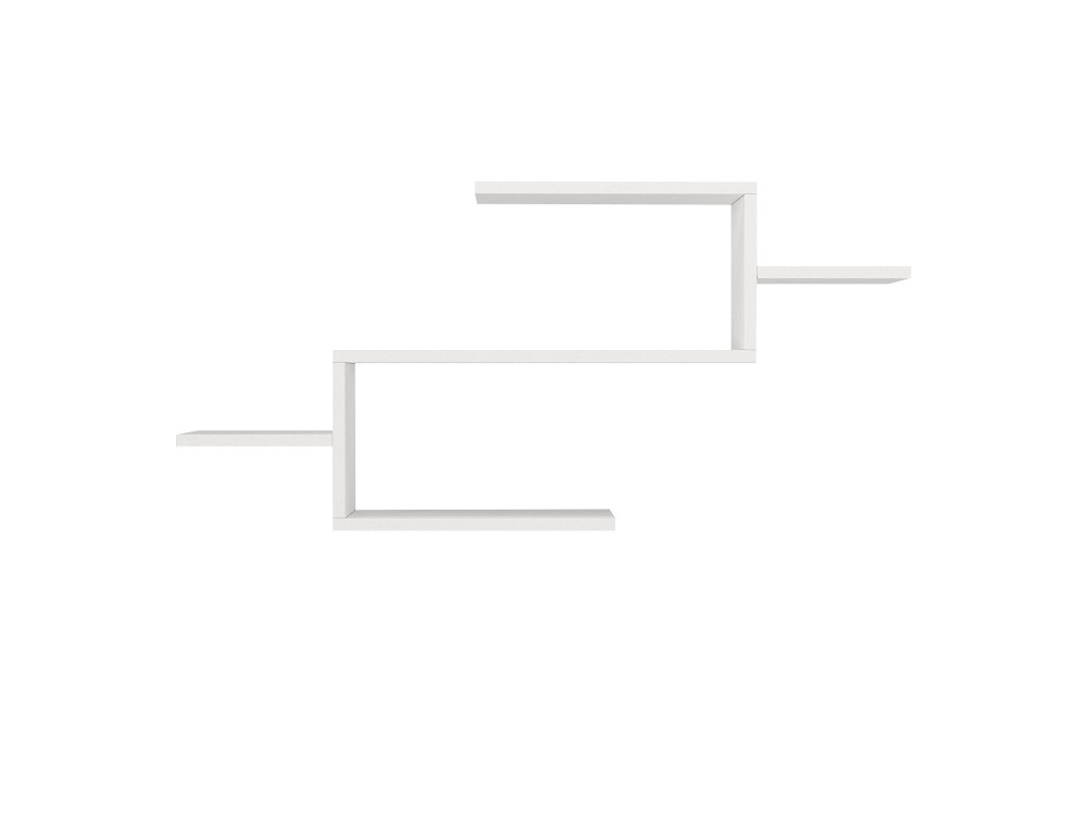 Twist" wooden bookcase - 104 x 14 x 49 cm - White