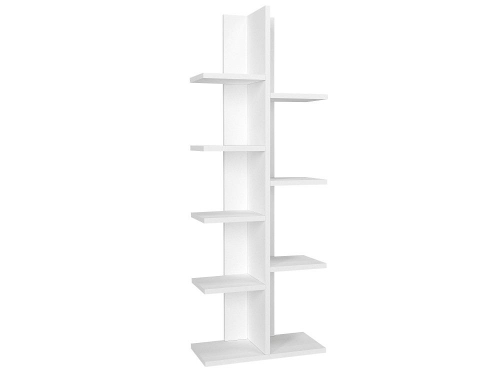 Tree" wooden bookcase - 45 x 22 x 121 cm - White
