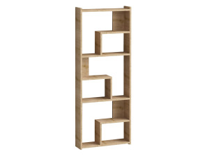 Megg" wooden bookcase - 60 x 15 x 150 cm - Oak