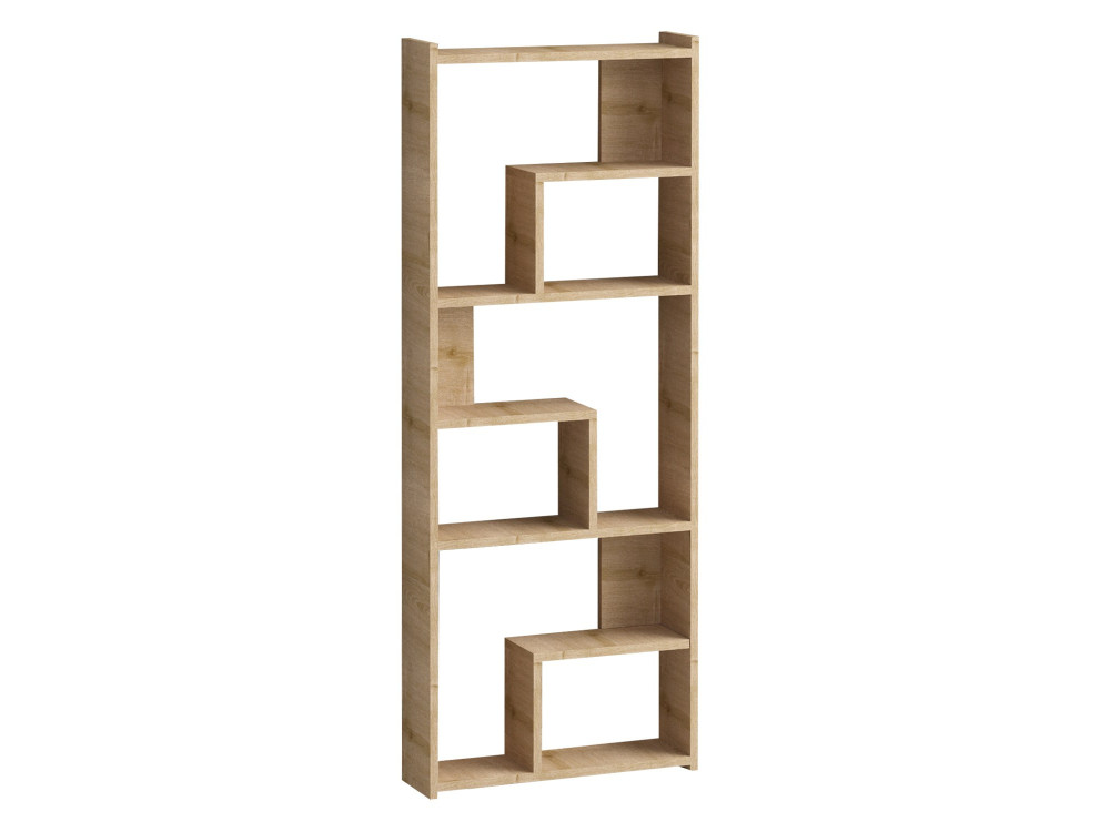 Megg" wooden bookcase - 60 x 15 x 150 cm - Oak
