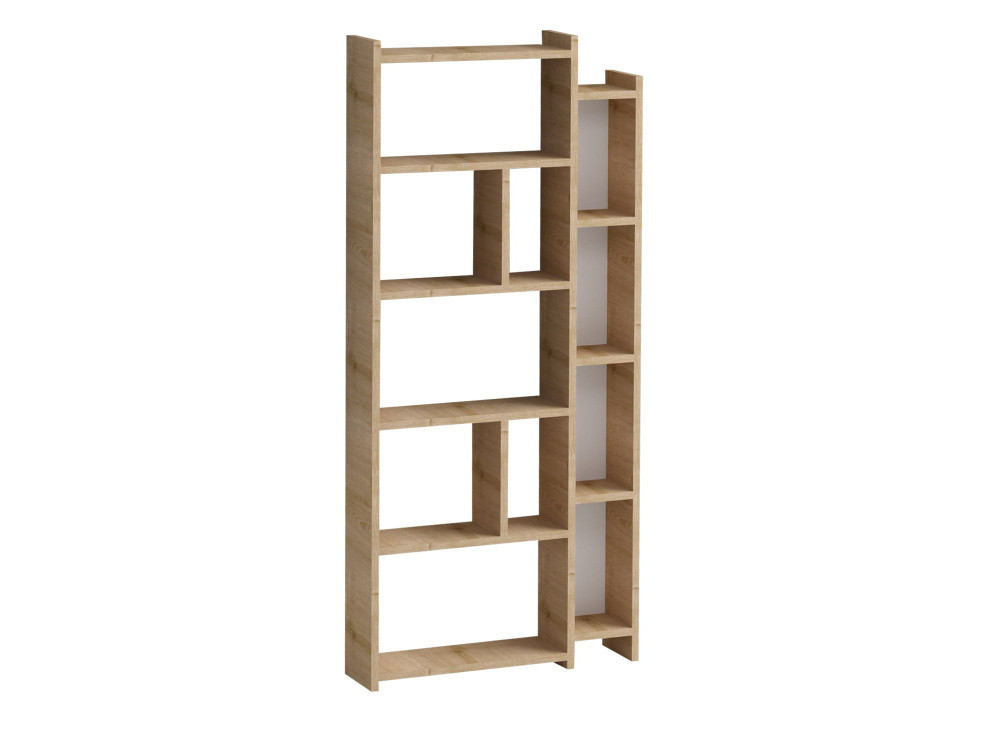 Momo" wooden bookcase - 65 x 15 x 150 cm - Oak