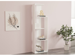 Wand" wooden bookcase - 50 x 19 x 160 cm - White 2