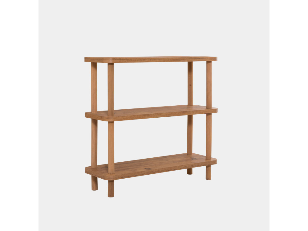 Step" wooden bookcase - 80 x 28 x 75 cm - Brown