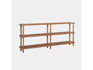 Zen" wooden bookcase - 180 x 35 x 75 cm - Brown