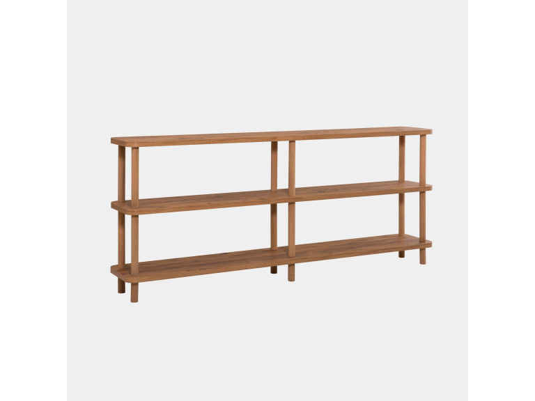 Zen" wooden bookcase - 180 x 35 x 75 cm - Brown
