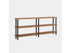 Zen" wooden bookcase - 180 x 35 x 75 cm - Black