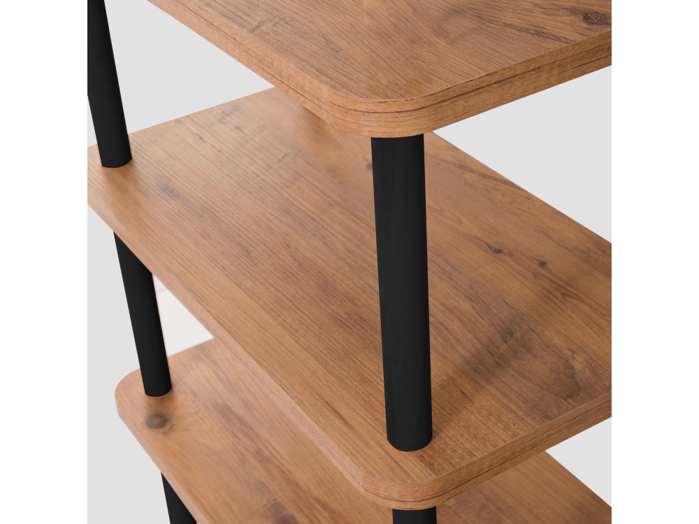 Zen" wooden bookcase - 180 x 35 x 75 cm - Black