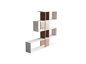 Karlin" wooden bookcase - 120 x 20 x 109 cm - White