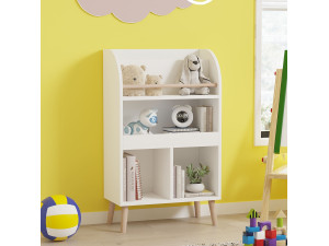 Minola" wooden bookcase - 60 x 30 x 102 cm - White 2