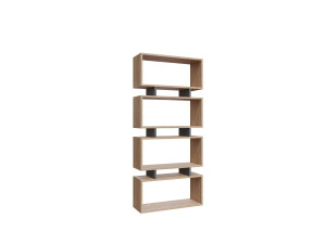 Langdon" wooden bookcase - 72 x 25 x 161 cm - Anthracite grey