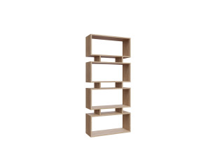 Langdon" wooden bookcase - 72 x 25 x 161 cm - Beige