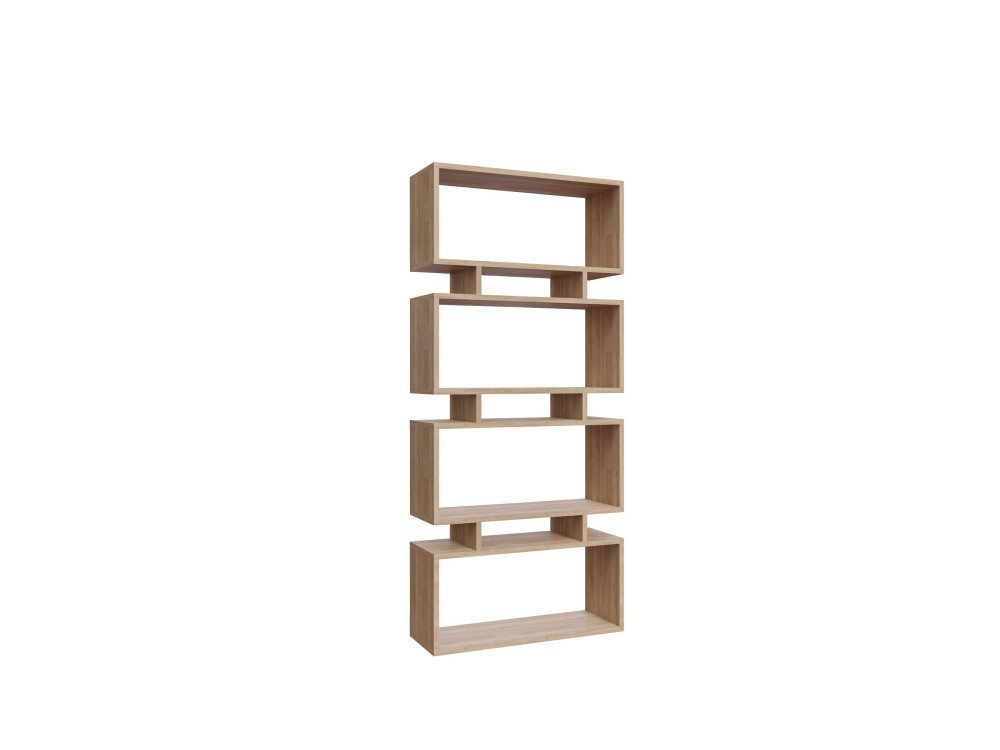 Langdon" wooden bookcase - 72 x 25 x 161 cm - Beige